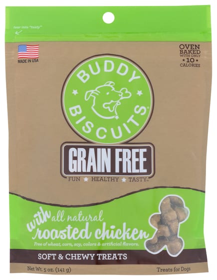 Buddy Biscuits: Treats Dog Soft Chewy Chicken, 5 Oz