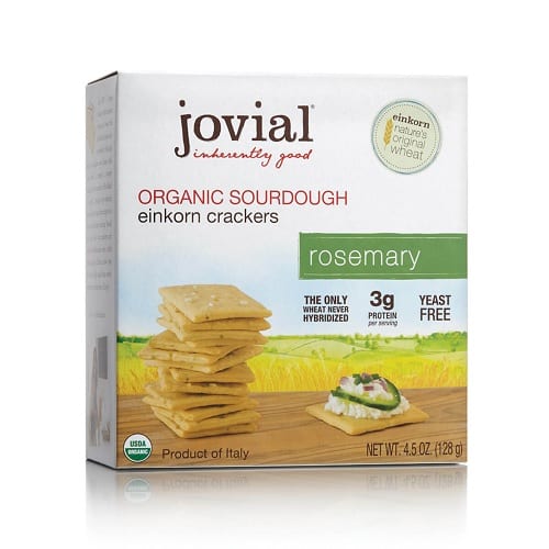 Jovial - Sourdough Einkorn Crackers - Rosemary - Case Of 10 - 4.5 Oz.