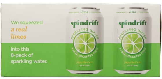 Spindrift: Lime Sparkling Water 8 Pack, 96 Fo