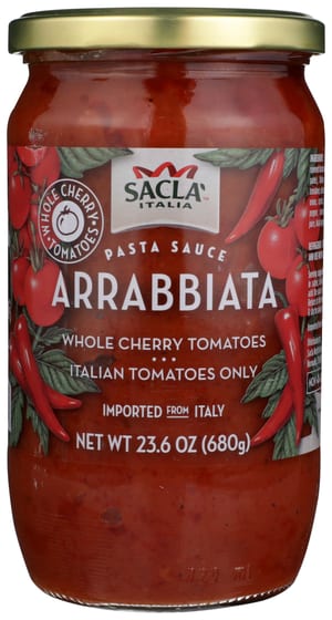 Sacla: Whole Cherry Tomatoes Arrabbiata Pasta Sauce, 24 Oz