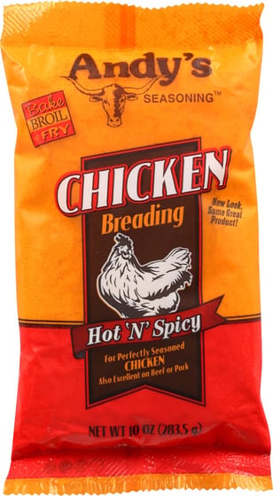 Andys Seasoning: Breading Chckn Hot, 10 Oz