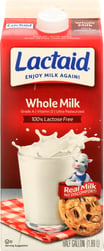 Lactaid: Milk 100% Lactose Free Whole Milk, 64 Oz