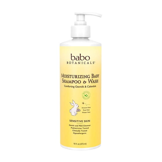 Babo Botanicals Baby Shampoo And Wash Moisturizing Oat Milk 16 Oz