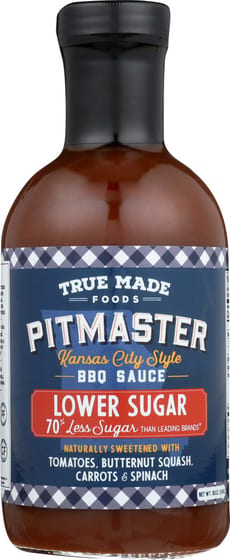 True Foods: Vegetable Bbq Sauce Low Sugar, 18 Fl Oz