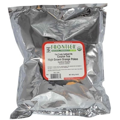 Frontier Herb 100% Organic Fair Trade Ceylon Tea - Single Bulk Item - 1lb