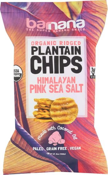 Barnana Himalayan Pink Sea Salt Plantain Chips 5 Oz