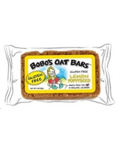 Bobo's Oat Bars - All Natural - Gluten Free - Lemon Poppyseed - 3 Oz Bars - Case Of 12