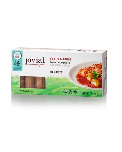 Jovial Gluten Free Brown Rice Pasta Manicotti (12x7 OZ)