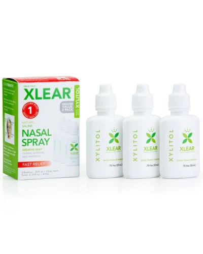 Xlear: Xylitol Natural Saline Nasal Spray 3 Pack, 2.25 Oz