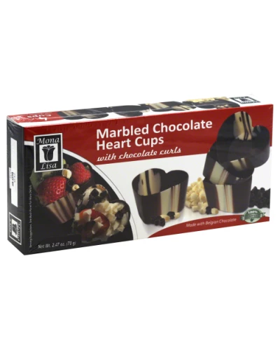 Mona Lisa Chocolate Cup Marbled Heart, 2.47 Oz - Image 2