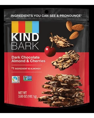 Kind Bark Dark Chocolate Almond And Cherries, 3.60 Oz