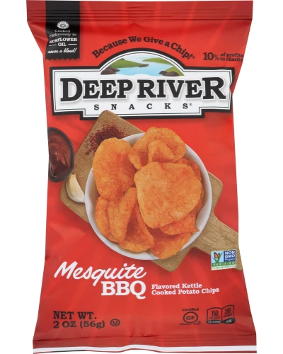 Deep River Kettle Cooked Potato Chips Mesquite Bbq, 2 Oz