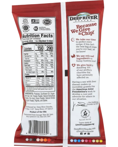 Deep River Kettle Cooked Potato Chips Mesquite Bbq, 2 Oz - Image 3