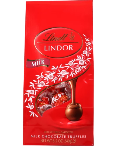 Lindt Truffle Lindor Milk Chocolate Bag, 8.5 Oz