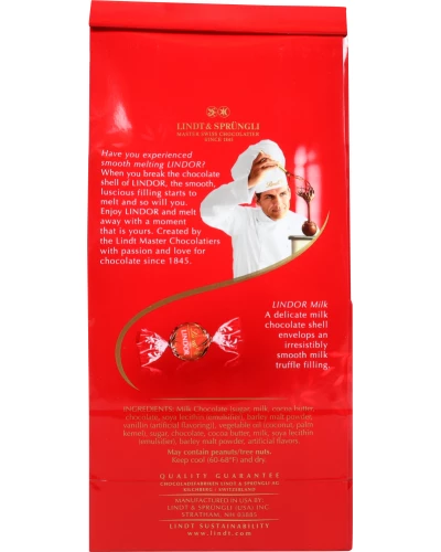 Lindt Truffle Lindor Milk Chocolate Bag, 8.5 Oz - Image 2
