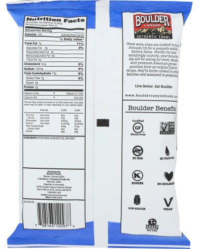 Boulder Canyon Avocado Oil Sea Salt Chip Kettle, 10 Oz - Image 2