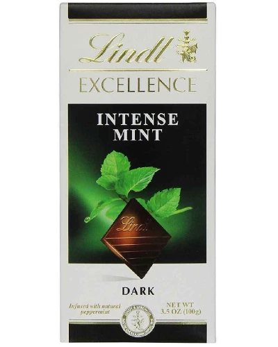 Lindt Chocolate Bar Excellence Intense Mint, 3.5 Oz