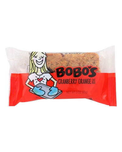 Bobo's Oat Bars - All Natural - Cranberry Orange - 3 Oz Bars - Case Of 12