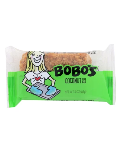 Bobo's Oat Bars - All Natural - Coconut - 3 Oz Bars - Case Of 12
