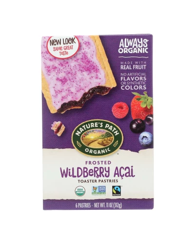 Nature's Path Organic Frosted Toaster Pastries - Wildberry Acai - Case Of 12 - 11 Oz.