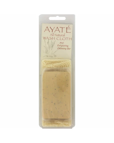Thai Deodorant Stone Ayate All Natural Wash Cloth With Cleansing Bar - 1 Bar