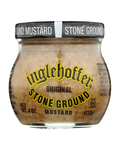 Inglehoffer - Mustard - Stone Ground - 4 Oz - Case Of 12