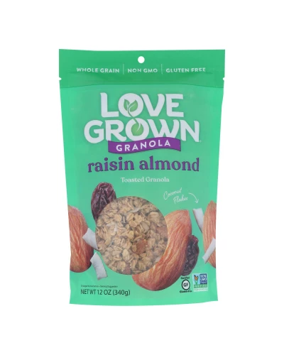Love Grown Foods Oat Clusters - Raisin Almond Crunch - Case Of 6 - 12 Oz.