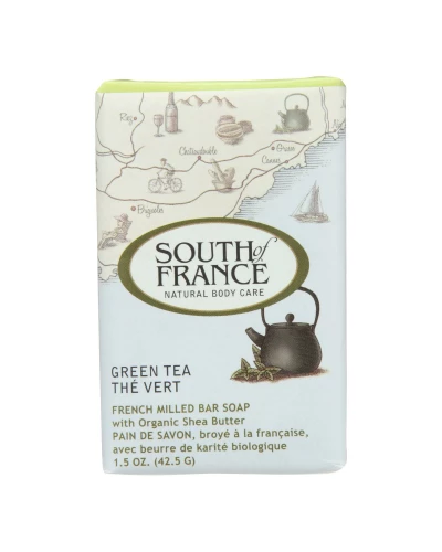 South Of France Bar Soap - Green Tea - Travel - 1.5 Oz - Case Of 12