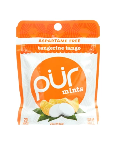 Pur Mint Gum - Tangerine Tango - Case Of 12 - 22 Gram