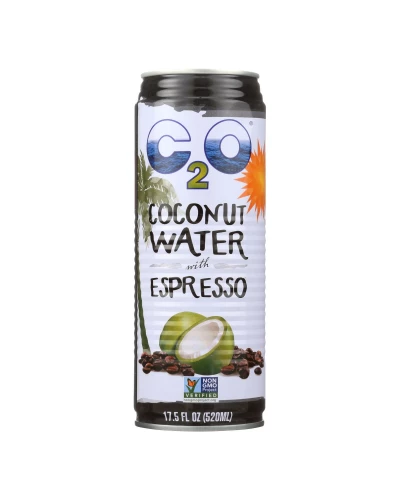 C2o - Pure Coconut Water - Espresso - Case Of 12 - 17.5 Fl Oz.
