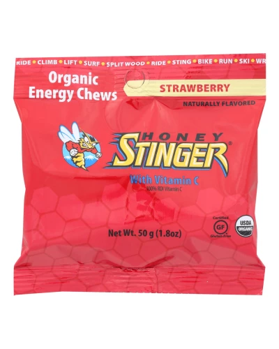 Honey Stinger Energy Chews - Strawberry - Case Of 12 - 1.8 Oz.