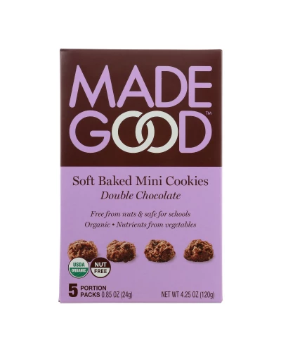 Made Good Soft Baked Mini Cookies - Double Chocolate - Case Of 6 - 4.25 Oz.