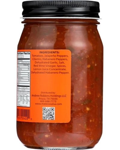 Mateo's: Gourmet Habanero Salsa, 16 Oz - Image 2