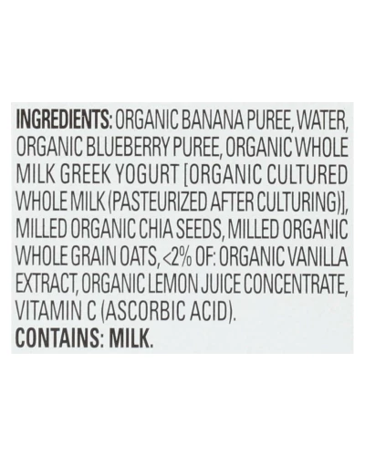 Happy Tot Super Morning Organic Bananas, Blueberries, Yogurt And Oats + Super Chia  - Case Of 16 - 4 Oz - Image 3