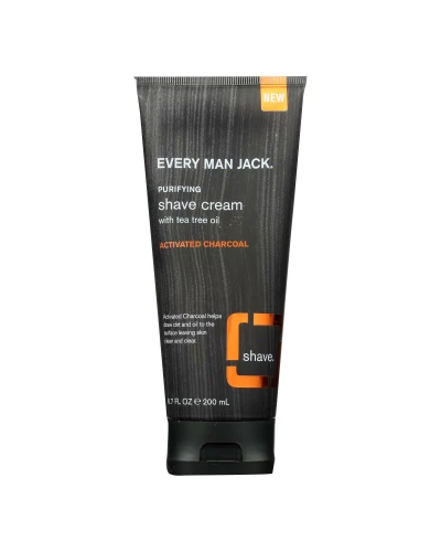 Every Man Jack - Shave Cream Actived Charcoal - 1 Each - 6.7 Oz