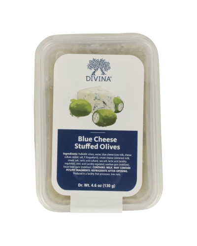 Divina - Olives Stuffed Blu Cheese - Case Of 6 - 4.6 Oz