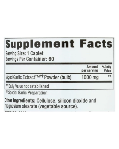 Kyolic - Aged Garlic Extract One Per Day Cardiovascular - 1000 Mg - 60 Caplets - Image 2