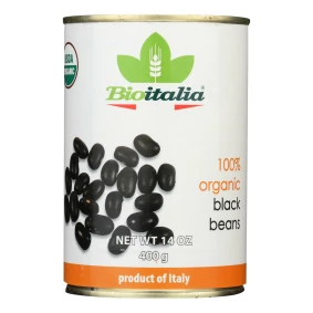 Bioitalia Black Beans - Case Of 12 - 14 Oz.