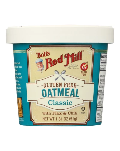 Bob's Red Mill - Gluten Free Oatmeal Cup Classic With Flax/chia - 1.81 Oz - Case Of 12