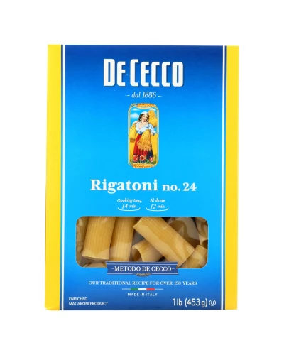 De Cecco Pasta - Pasta - Rigatoni - Case Of 12 - 16 Oz