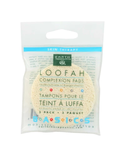 Earth Therapeutics Loofah Complexion Pads - 3 Pads - Case Of 12