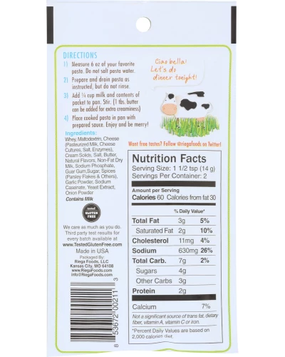 Riega Foods: Cheese Sauce Mix Alfredo, 1 Oz - Image 2
