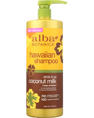Alba Botanica: Shampoo Coconut Drink It Up, 32 Oz