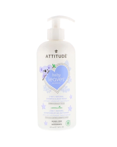 Attitude: 2-in-1 Shampoo Baby Night, 16 Fo