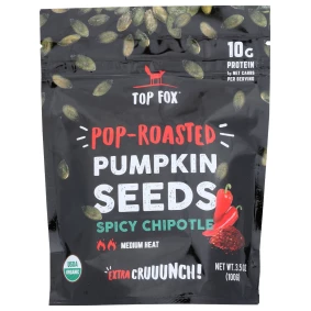 Top Fox: Seeds Pmpkn Rstd Spcy Chp, 3.5 Oz
