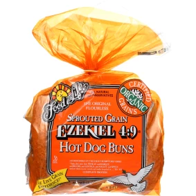 Food For Life: Ezekiel 4:9 Sprouted Grain Hot Dog Buns, 16 Oz