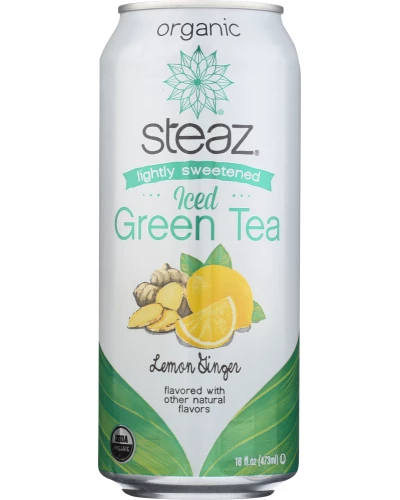 Steaz: Tea Iced Lemon Ginger, 16 Oz