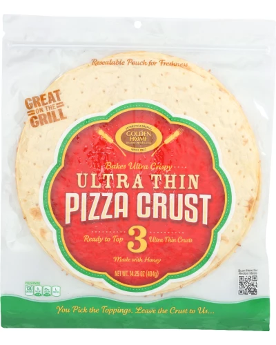 Golden Home: Ultra Crispy And Ultra Thin Pizza Crust 12-inch, 14.25 Oz