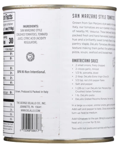 Delallo: San Marzano Style Crushed Tomatoes, 28 Oz - Image 3