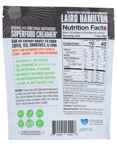 Laird Superfood: Creamer Original Mushroom, 8 Oz - Image 3